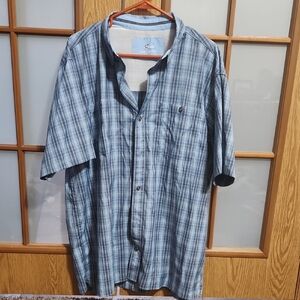 World Wide Sportsman Johnny Morris Blue Plaid Button Up Shirt